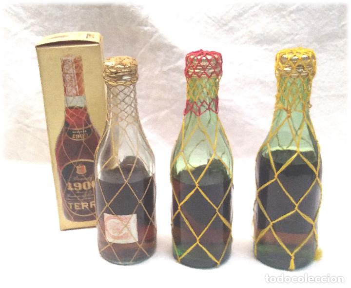 Coleccionismo de vinos y licores: Brandy Terry 1900 Centenario Botellines - Foto 2