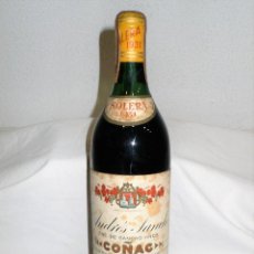 Coleccionismo de vinos y licores: ANTIGUA BOTELLA COÑAC (BRANDY) SANCHO SOLERA 1931.SELLO OCHENTA CÉNTIMOS