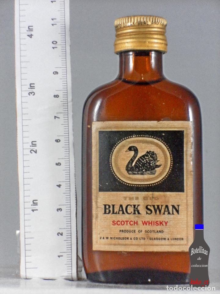 Collectionnisme de vins et liqueurs: BOTELLITA BOTELLIN BLACK SWAN SCOTH WHISKY NICHOLSON & CO GLASGOW LONDON
