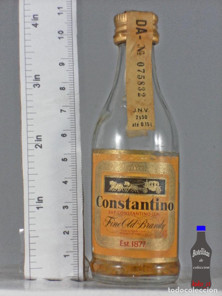 Coleccionismo de vinos y licores: BOTELLITA BOTELLIN CONSTANTINO FINE OLD BRANDY PORTUGAL