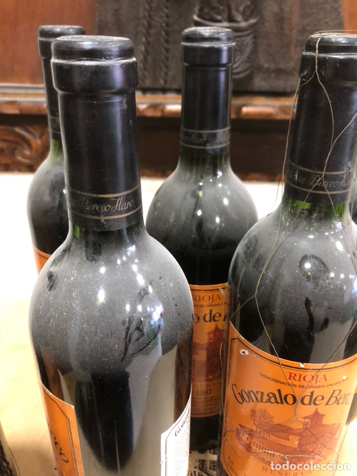 Coleccionismo de vinos y licores: Lote de 6 botellas Gonzalo de berceo, año 89 (1) 97 (5) - Foto 4 - 248997840