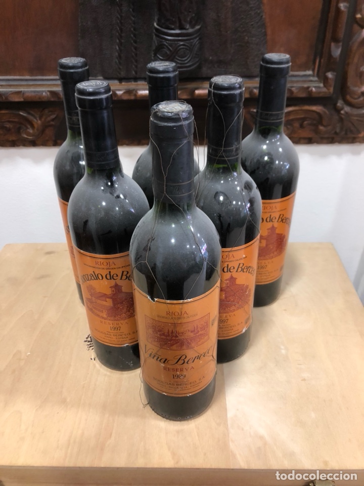 Coleccionismo de vinos y licores: Lote de 6 botellas Gonzalo de berceo, año 89 (1) 97 (5) - Foto 1 - 248997840