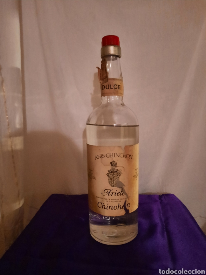 Coleccionismo de vinos y licores: Botella anis chich&oacute;n Ariete antigua sin abrir a&ntilde;os 60 70