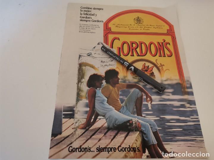 Coleccionismo de vinos y licores: GINEBRA GIN GORDON'S ANUNCIO PUBLICIDAD REVISTA A&Ntilde;O 1984