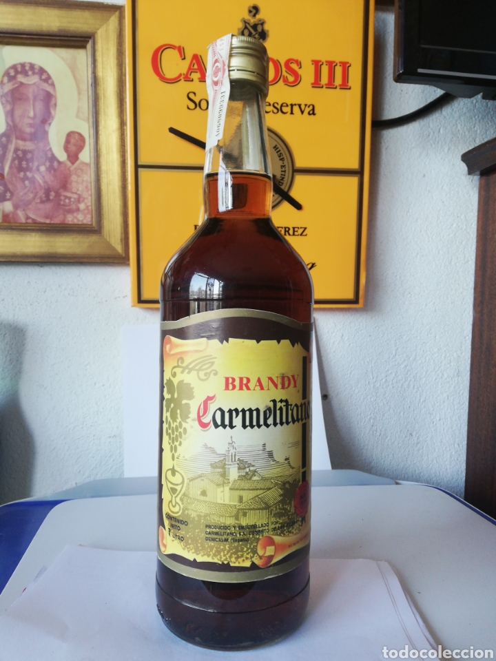 Coleccionismo de vinos y licores: Brandy Carmelitano, Desierto de las Palmas Benicasin, entera