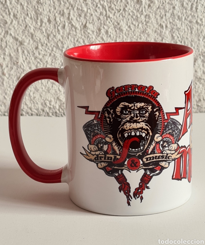 Coleccionismo de vinos y licores: Taza publicidad Garrafa Drink & Music An&iacute;s del Mono - Licor Badalona