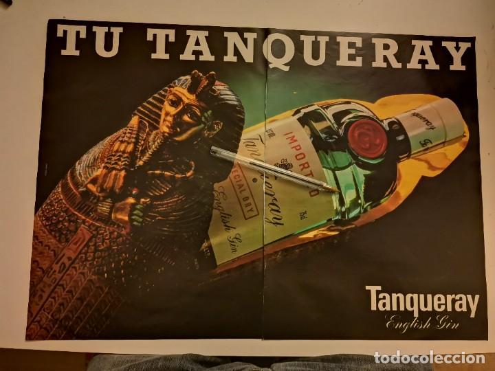 Coleccionismo de vinos y licores: GRAN ANUNCIO PUBLICIDAD GINEBRA TANQUERAY REVERSO CAROLINA DE MONACO Y SU MARIDO RECORTE 3 PAG. 1985