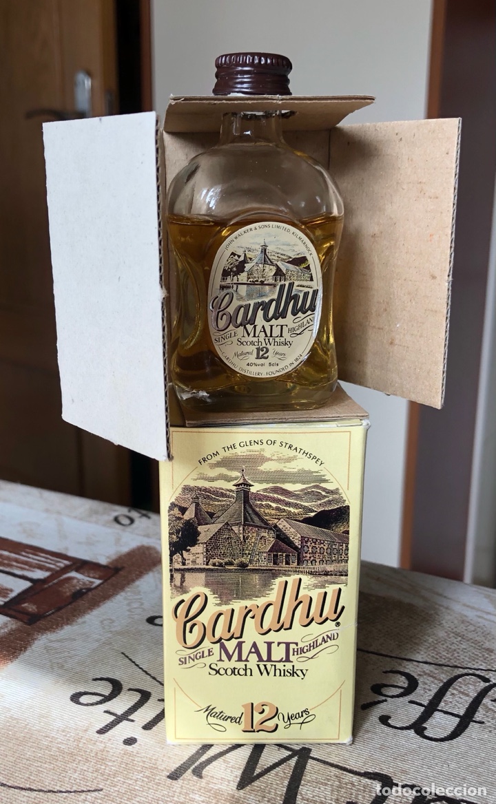 Coleccionismo de vinos y licores: Botella mini WHISKY CARDHU/ a&ntilde;os 70