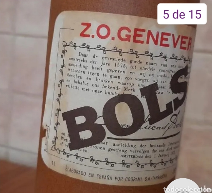 Coleccionismo de vinos y licores: Caneco gin BOLS - Foto 4