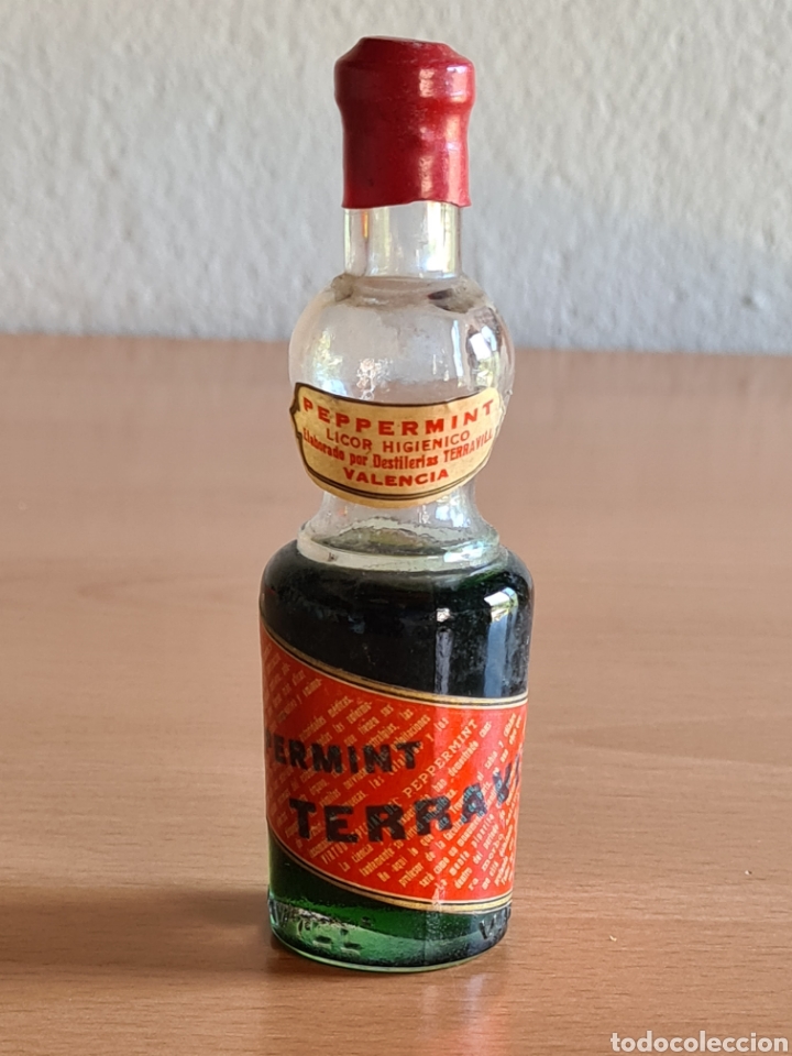 Sammlung von Weinen und Lik&ouml;ren: Botellita Pippermint Terravill Valencia - Precintada - Licor Destiler&iacute;as Aguardiente