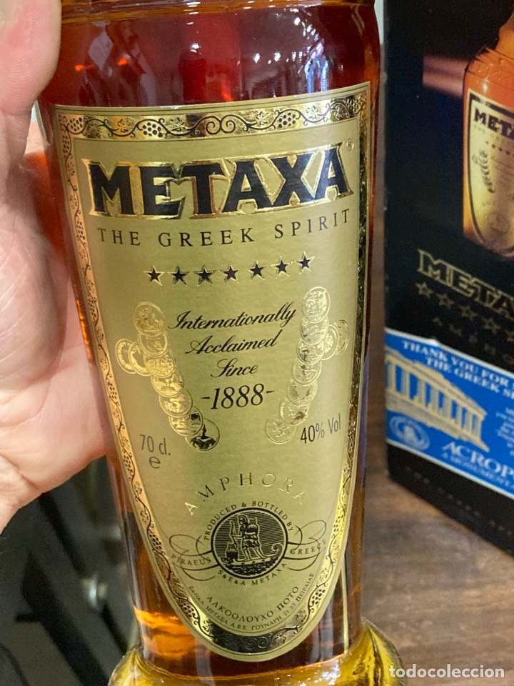 Coleccionismo de vinos y licores: Botella de brandy metaxa - Foto 3 - 276275463