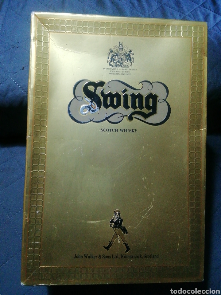 Coleccionismo de vinos y licores: SIN ABRIR! JOHN WALKER SWING EN ESTUCHE ORIGINAL. Scotch whisky. SELLO 8 PESETAS