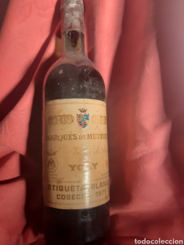 Coleccionismo de vinos y licores: Botella Vino Tinto ,Marques de Murrieta Cosecha 1971 Etiqueta Blanca