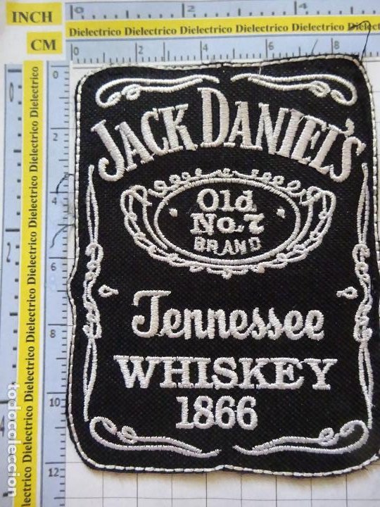 ⨭Parche Bordado Termoadhesivo Jack Daniels Etiqueta