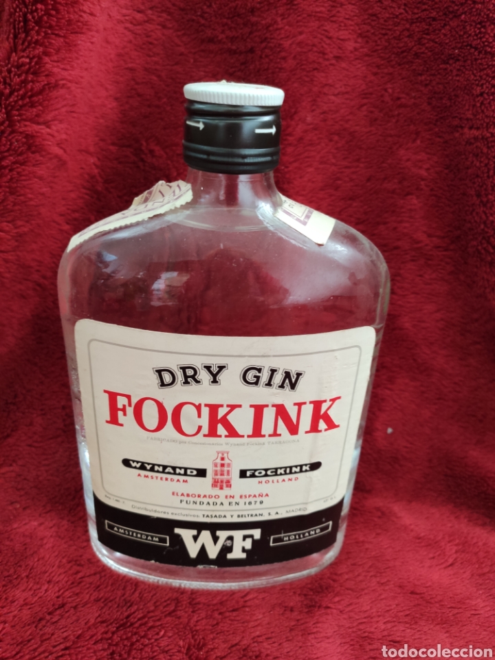 Coleccionismo de vinos y licores: Botella Ginebra Fockink