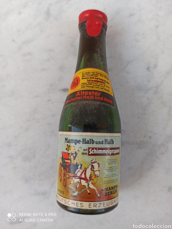 Coleccionismo de vinos y licores: ANTIGUO BOTELLIN LICOR MAMPE HALB UND HALB ALTESTER MAMPE BERLIN SCHIMMELGESPANN