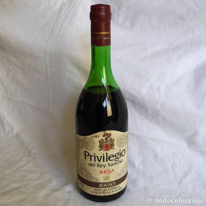 Sammlung von Weinen und Lik&ouml;ren: Botella de vino Privilegio del Rey Sancho 1981, Elciego, Rioja Alavesa