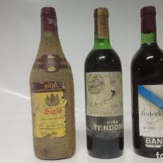 Coleccionismo de vinos y licores: LOTE DE 3 BOTELLAS DE VINO - SIGLO - VIÑA TONDONIA - FEDERICO PATERNINA (PARA COLECCIONISMO). Lote 299398763
