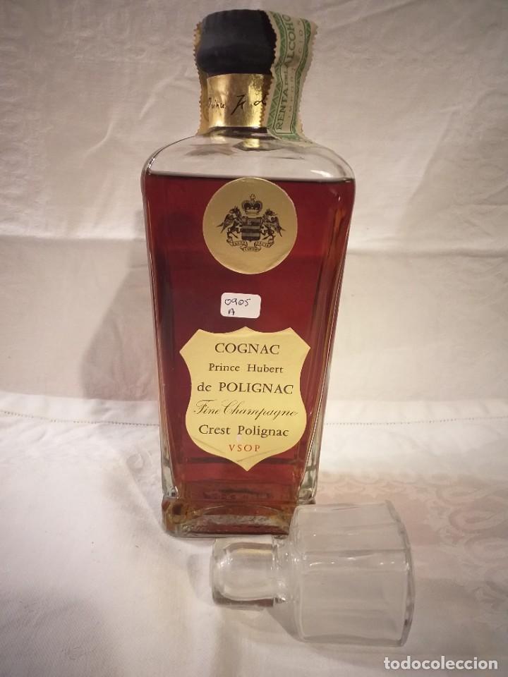 Exceptional Botella de Cognac Prince Hubert de Polignac. Fine Champagne  VSOP. Circa 60 70.