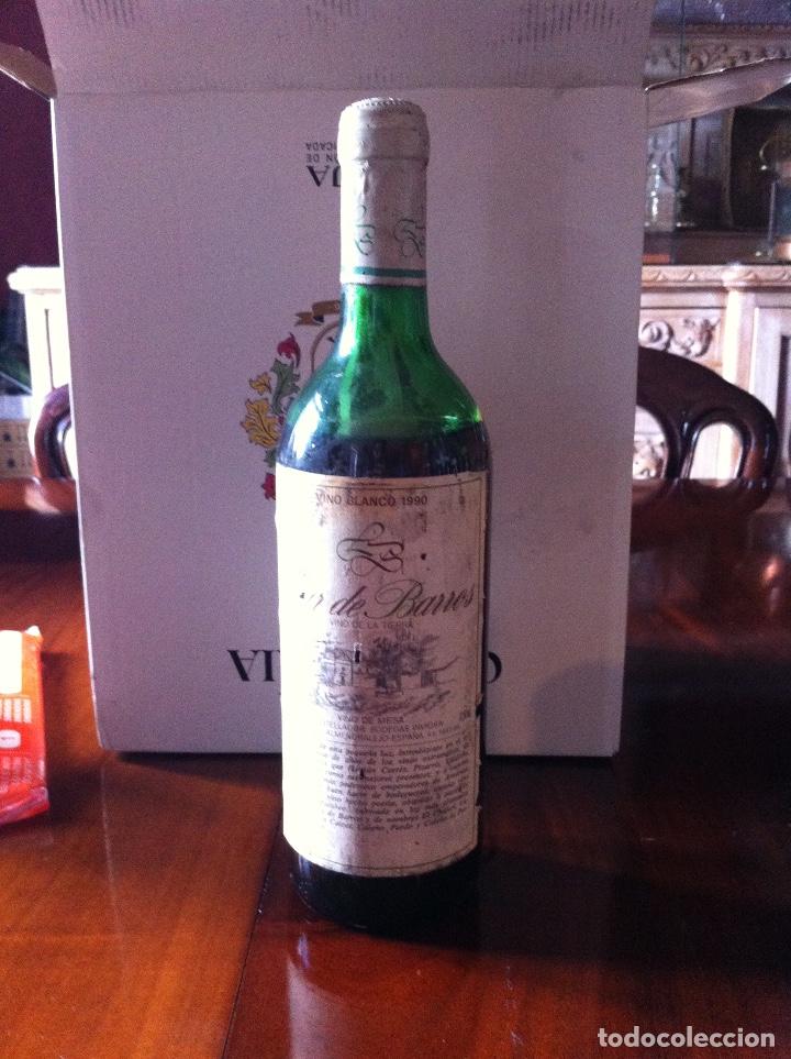 Colecionismo de vinhos e licores: Botella de vino Blanco 1990 Lar de Barros - Vino de la tierra. Bodegas Inviosa. D.O. Ribera del Guad