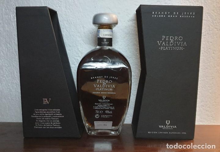 Coleccionismo de vinos y licores: Pedro de Valdivia Platinum Brandy - Foto 1