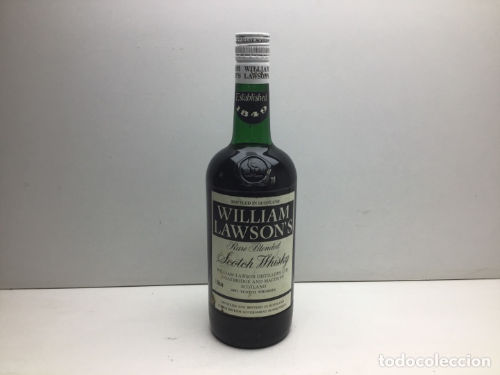 Collezionismo di vini e liquori: BOTELLA DE WHISKY RARE BLENDED WILLIAM LAWSON'S - 1 LITRO - A&Ntilde;OS 80