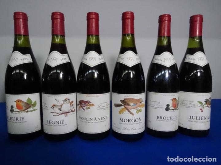 Coleccionismo de vinos y licores: CAJA 6 BOTELLAS LOUIS TETE FRANCE 1991.COLECCION.