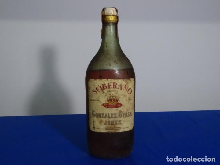 Coleccionismo de vinos y licores: BRANDY SOBERANO GONZALEZ BYASS. 4 PESETAS DE FRANCO. COLECCI&Oacute;N.