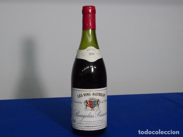 Collezionismo di vini e liquori: VINO LES VINS MATHELIN. BAUJOLAIS RECOLTE 1989. FRANCE. COLECCI&Oacute;N.
