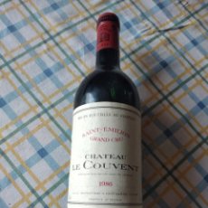 Coleccionismo de vinos y licores: BOTELLA DE VINO TINTO SAINT EMILION GRAND CRU CHATEAU LE COUVENT 1986