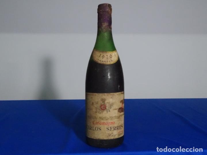 Collection of wines and liquors: VINO COLECCI&Oacute;N. RIOJA CARLOS SERRES CARLO MAGNO FINO EXTRA 1970.