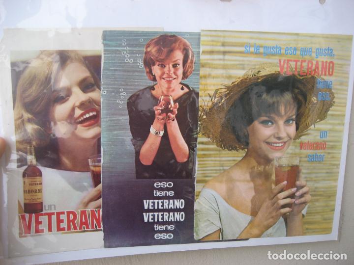 Coleccionismo de vinos y licores: Veterano. Osborne. Coleccion de 54 anuncios de 19 x 13.50 cm.