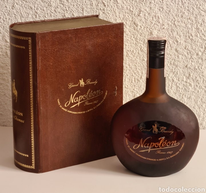 Coleccionismo de vinos y licores: Botella Napole&oacute;n Grand Brandy Alain Thomas Reserva 1967 A. Bofill Badalona Licor Cognac Aguardiente