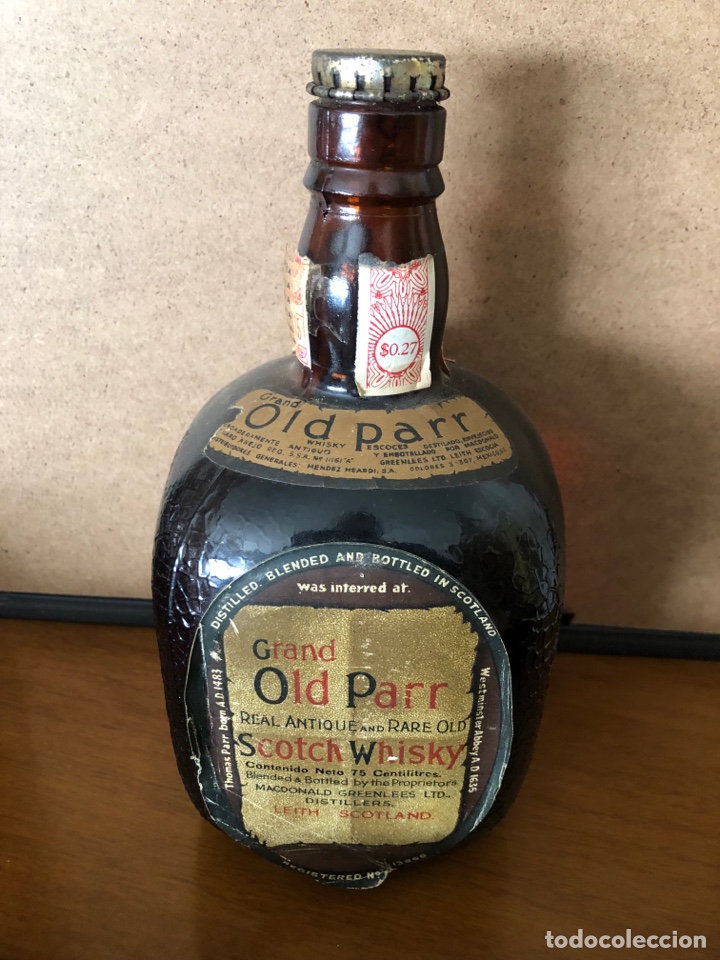 Coleccionismo de vinos y licores: Botella antigua de whisky Grand Old Parr