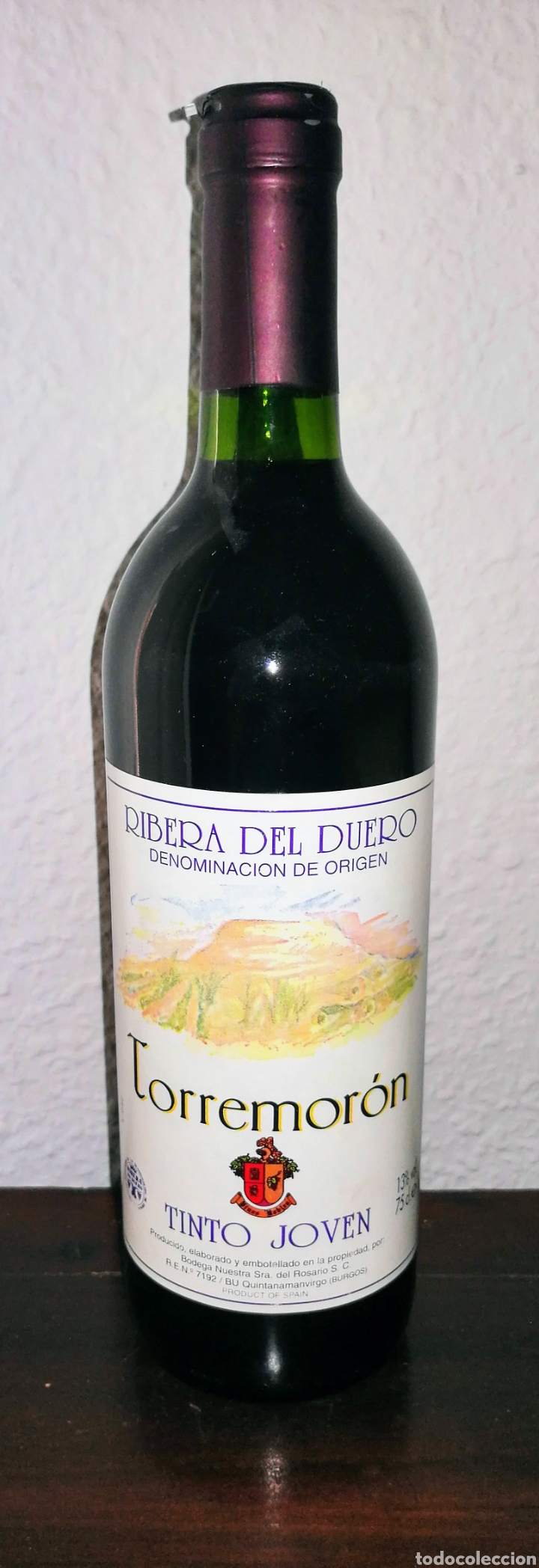 Coleccionismo de vinos y licores: BOTELLA VINO TINTO. CON ETIQUETA DE FRANCO Y AGUILA SAN JUAN. ENVIO CERTIFICADO INCLUIDO.