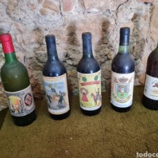 Coleccionismo de vinos y licores: 5 BOTELLAS 4 GUARDIA CIVIL ANTIGUAS. Lote 343182313