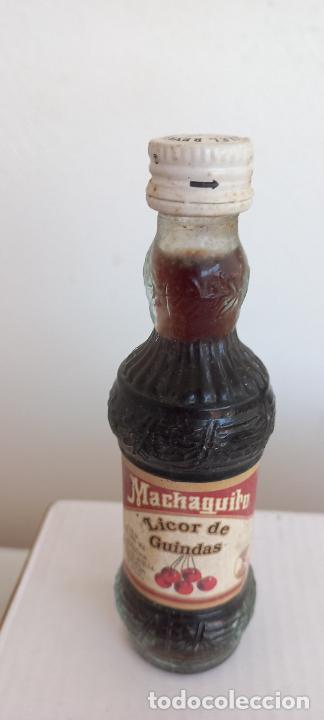 Coleccionismo de vinos y licores: Mini botella botellin MACHAQUITO LICOR DE GUINDAS. HIJO RAFAEL REYES. RUTE Botellita Minibotella