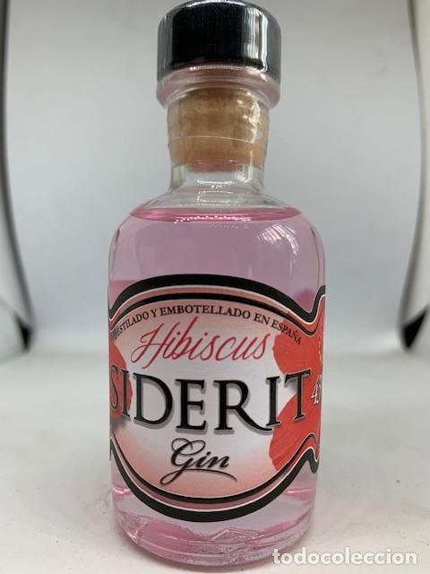 Coleccionismo de vinos y licores: botellin SIDERIT GINEBRA DE HIBISCUS elaborado por DESTILERIA SIDERIT DE CANTABRIA c-2