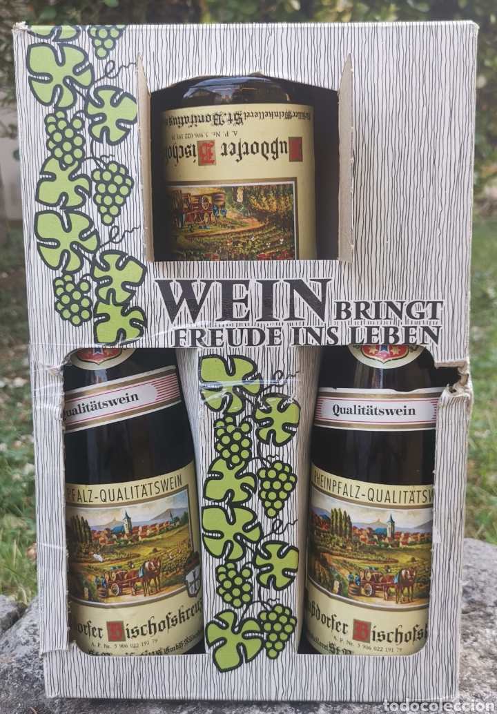 Sammlung von Weinen und Lik&ouml;ren: Estuche 3 Botellas Vino Cosecha 1978 wien nu&szlig;dorfer bischofskreuz - Alemania