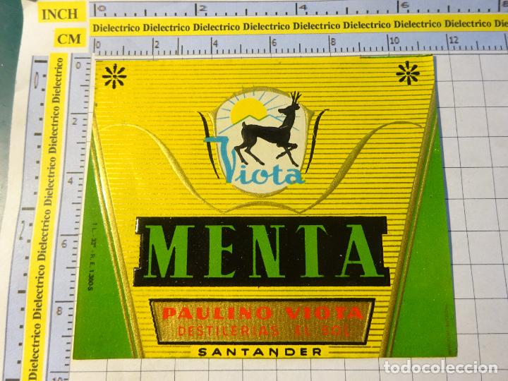 Sammlung von Weinen und Lik&ouml;ren: ETIQUETA DE BEBIDAS. VINO LICORES. PAULINO VIOTA SANTANDER. LICOR DE MENTA DESTILERIAS EL SOL. 188