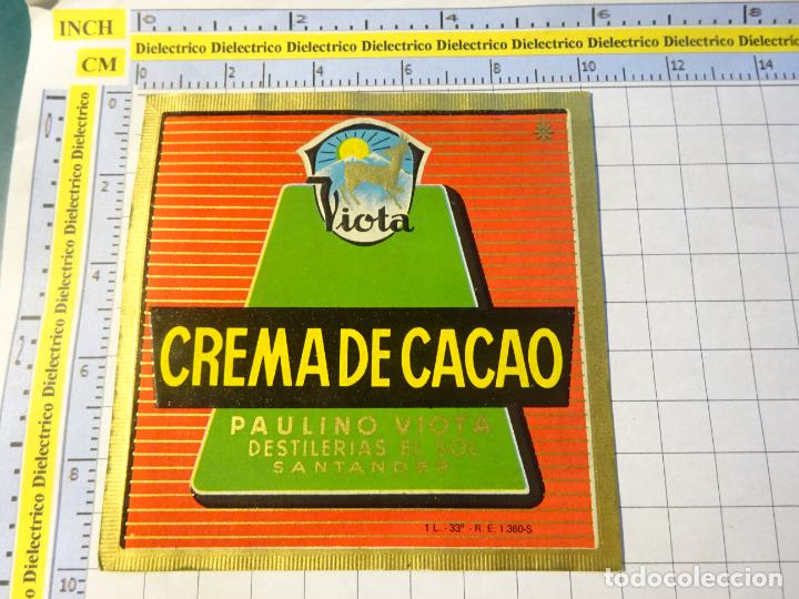 Sammlung von Weinen und Lik&ouml;ren: ETIQUETA DE BEBIDAS. VINO LICORES. PAULINO VIOTA SANTANDER. CREMA DE CACAO DESTILERIAS EL SOL. 190