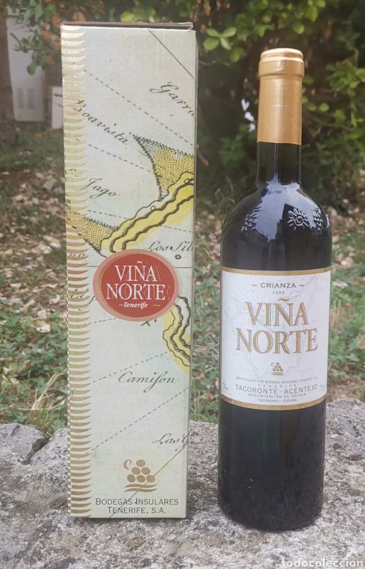 Sammlung von Weinen und Lik&ouml;ren: Botella Vino Vi&ntilde;a Norte - D. O. Tacoronte - Acentejo Tenerife (Islas Canarias) Crianza Cosecha 1999