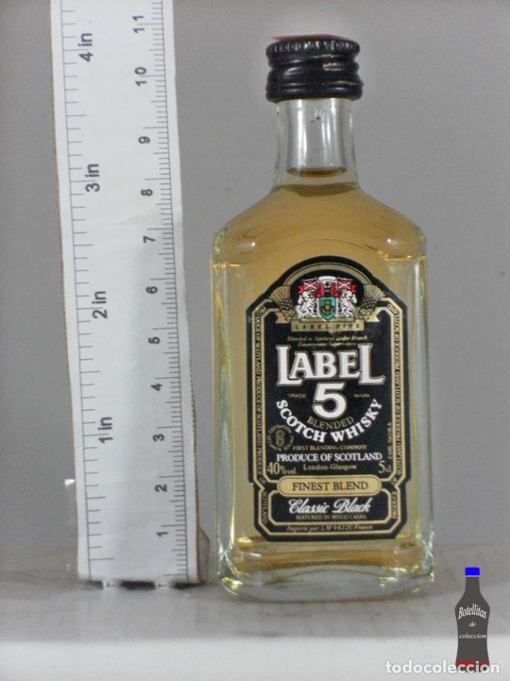Coleccionismo de vinos y licores: BOTELLITA BOTELLIN WHISKY LABEL 5 SCOTCH WHISKY PRODUCE SCOTLAND FINEST BLEND CLASSIC BLACK FRANCIA