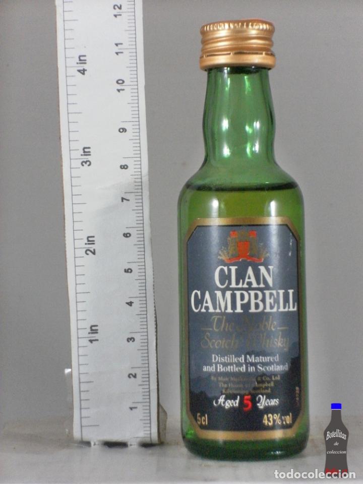 Coleccionismo de vinos y licores: BOTELLITA BOTELLIN WHISKY CLAN CAMPBELL THE NOBLE SCOTCH WHISKY 5 A&Ntilde;OS