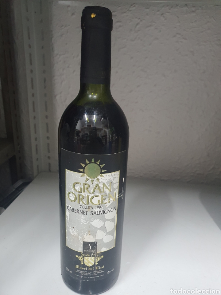 Collection of wines and liquors: Vino tinto Gran Origen Cabernet Sauvignon cosecha 1992 Pened&eacute;s Maset del Lle&oacute;