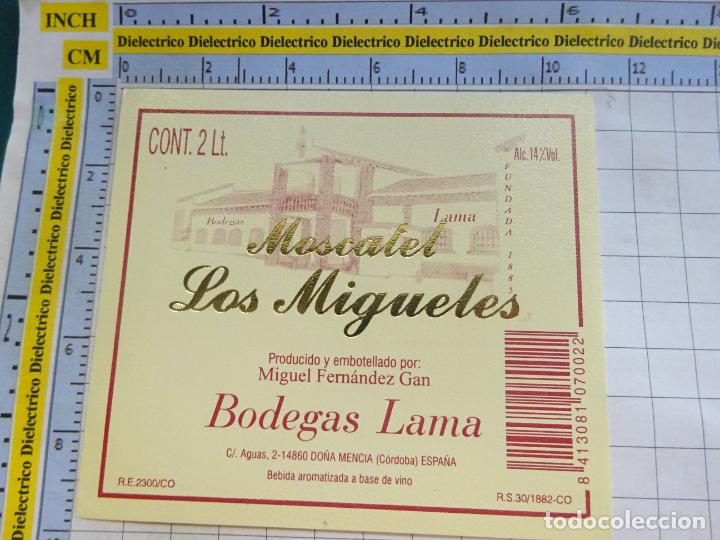 Colecionismo de vinhos e licores: ETIQUETA DE BEBIDAS. VINO LICORES. C&Oacute;RDOBA DO&Ntilde;A MENCIA MOSCATEL LOS MIGUELES. 529