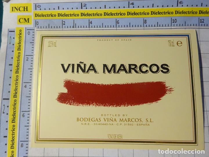 Colecionismo de vinhos e licores: ETIQUETA DE BEBIDAS. VINO LICORES. NAVARRA VI&Ntilde;A MARCOS . 554