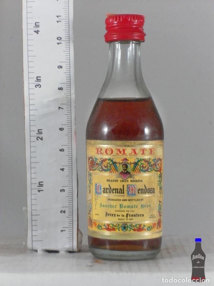 Coleccionismo de vinos y licores: BOTELLITA BOTELLIN BRANDY GRAN RESERVA CARDENAL MENDOZA SANCHEZ ROMATE HERMANOS JEREZ DE LA FRONTERA
