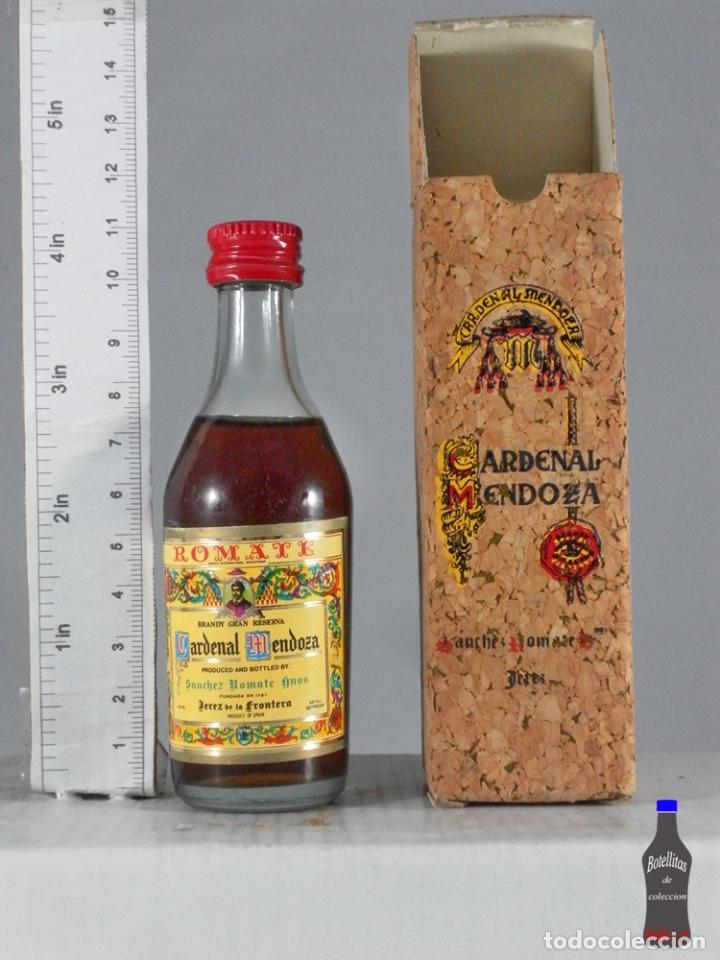 Coleccionismo de vinos y licores: BOTELLITA BOTELLIN BRANDY GRAN RESERVA CARDENAL MENDOZA SANCHEZ ROMATE HERMANOS JEREZ DE LA FRONTERA