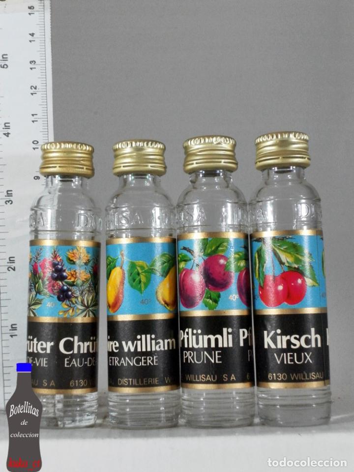 Coleccionismo de vinos y licores: BOTELLITA BOTELLIN LOTE DE 4 LICORES WILLISAU